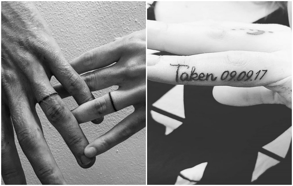 21 Wedding Band Tattoo Ideas (Instead Of A Ring!) - TattooGlee | Wedding  band tattoo, Ring finger tattoos, Wedding ring finger tattoos